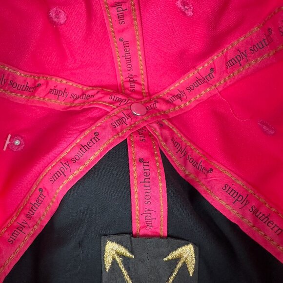 Simply Southern Follow Your Arrow Pink & Black Baseball Cap Hat Adjustable Strap - Picture 13 of 16